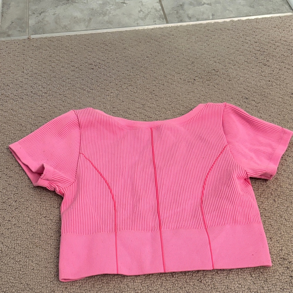 Aeropostale Pink Ribbed Blouse - Picture 2 of 2